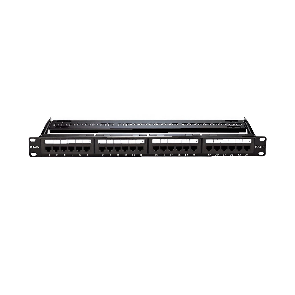 D-Link Cat6 Patch Panel 24 Port Loaded view 2